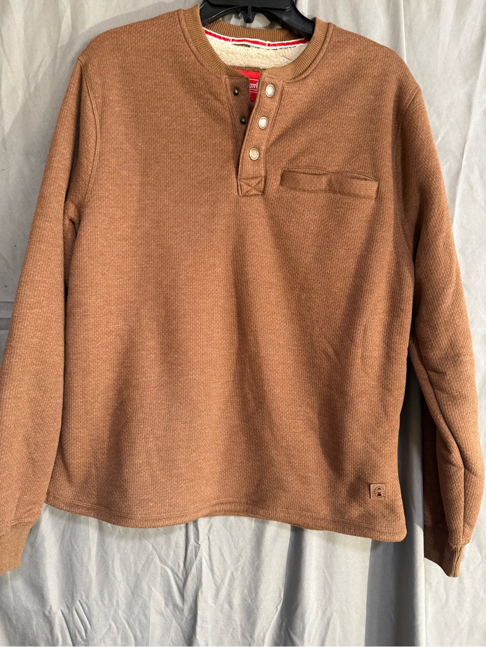 Coleman Men’s Brown Henley Sweater Shirt